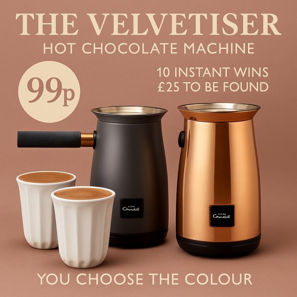 Hotel Chocolat Velvetiser 99p - 10x £25 Instant Wins
