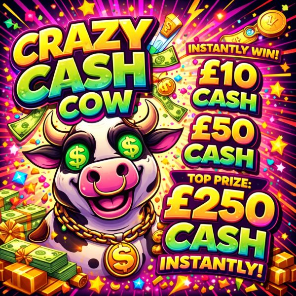 CRAZY CASH COW INSTANT WINS £250 INSTANTLY!!!